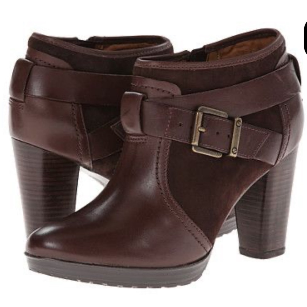 Clarks Lida Dallas Platform Leather Bootie